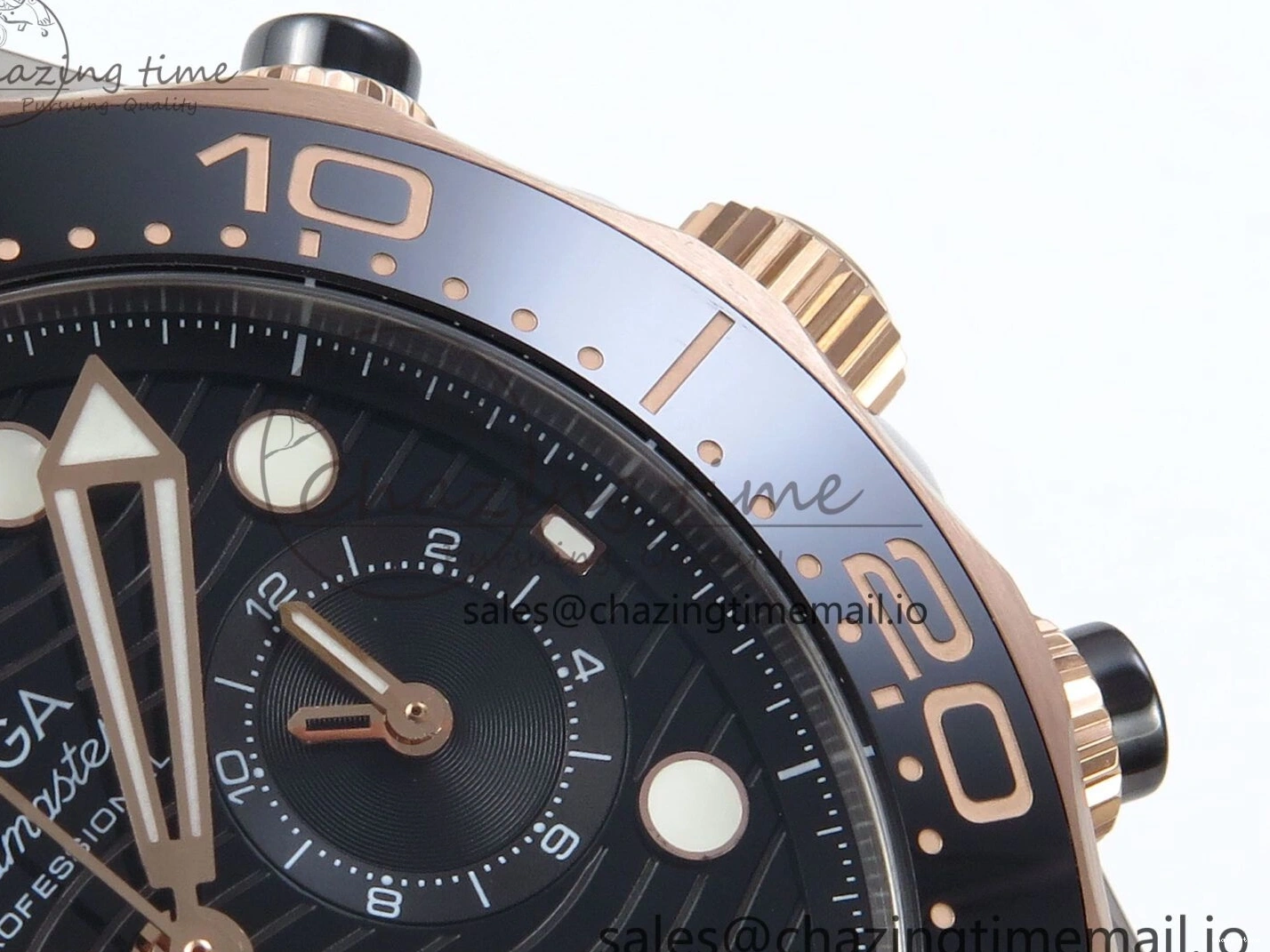 0111 Seamaster 300m Chrono SS YG OMF 1:1 Best Edition Blue Dial on SS YG Bracelet A Popular 7685